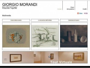 FIG 1. GiorgioMorandiMultimedia, the homepage