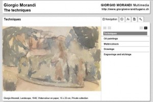 FIG 2b. GiorgioMorandiMultimedia, the narrative on the techniques